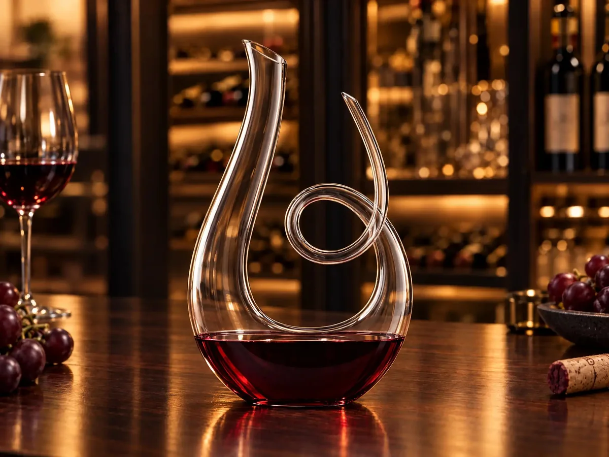 1200 ml Lyre-Shaped Crystal Wine Decanter - Wholesale Factory Direct China