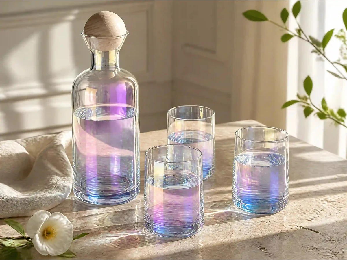 Straight Ice Smoke or Multi-Color Pitcher Set XZWS-002R wholesale - Wholesale Factory Direct China