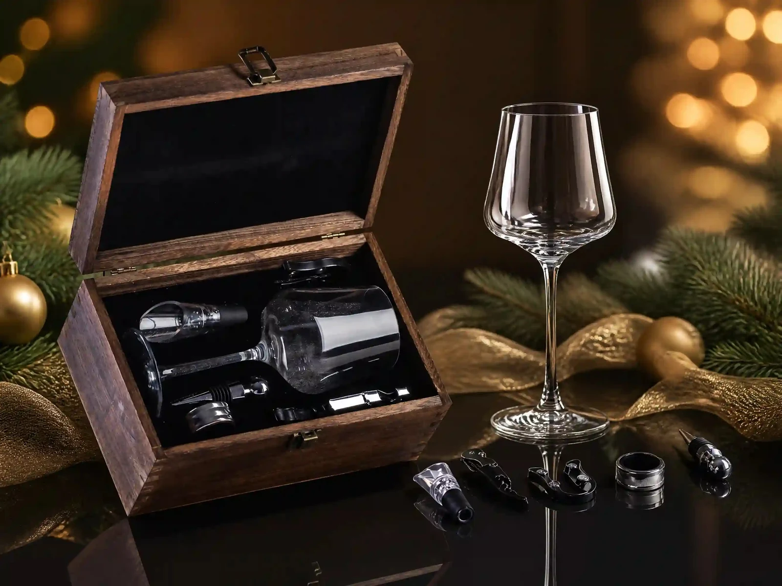 XZM107-A Single Stemmed Wine Glass Accessory Gift Set - Wholesale Factory Direct China
