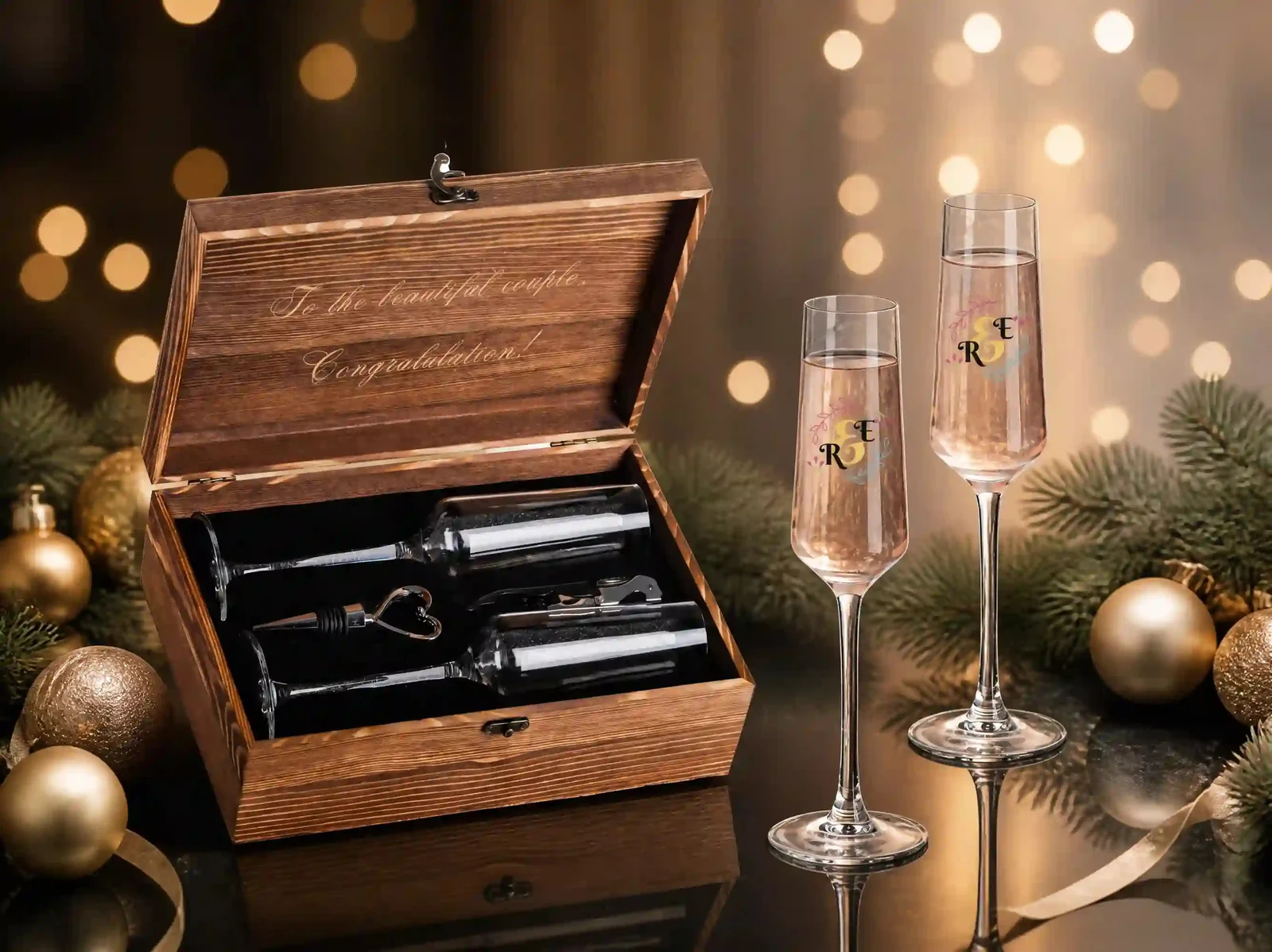 XZM132 Wedding Champagne Flute Accessory Gift Set - Wholesale Factory Direct China