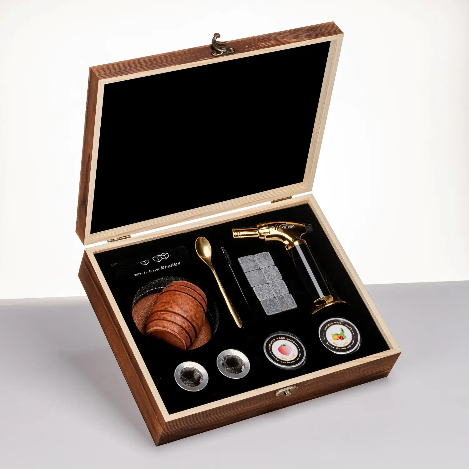 XZ-SMK04 Mini Oak Barrel Smoker Deluxe Gift Set