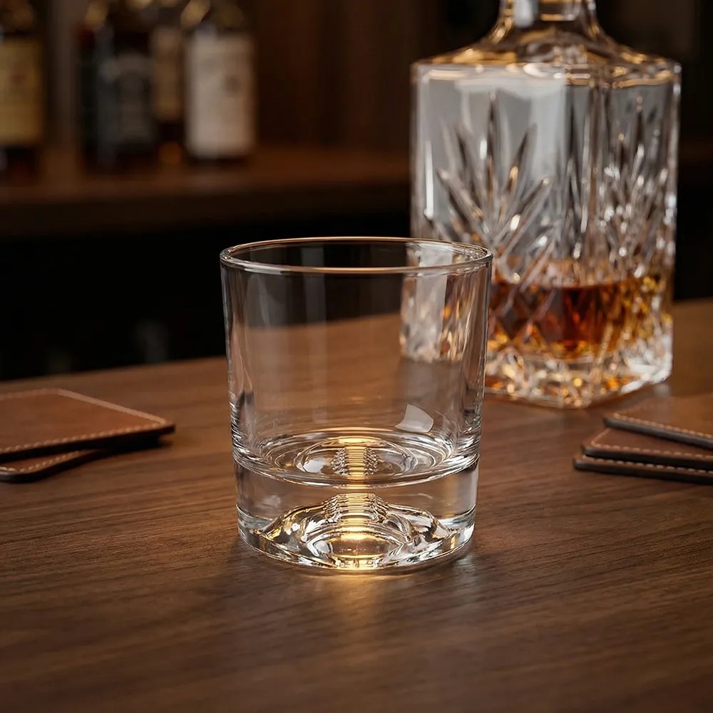 XZ1281 300ml Football Relief Old Fashioned Glass Wholesale